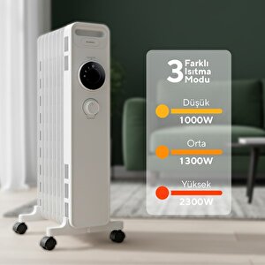 11 Dilim Beyaz Radyatör Kum-1230s