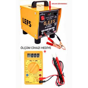 Akü Şarj Ci̇hazi 12 V 20 Amper, Avometre Ölçüm Ci̇hazi Hedi̇ye