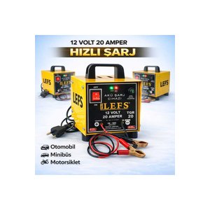 Akü Şarj Cihazı Redresör 12 Volt 20 Amper 180 Ampere Kadar Şarj Yerli Üretim
