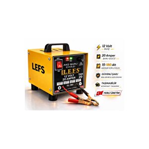 Prolefs Tgr20 12v 20 Amper Akü Şarj Cihazı 15-180 Ah Uyumlu