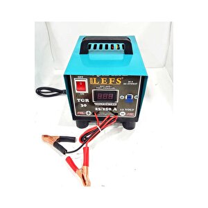 Akü Şarj Cihazı Redresör 12 Volt 30 Amper Dijital Göstergeli 250 Ampere Kadar Şarj