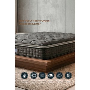 Ultra Full Ortopedik Pedli Tavşan Tüyü Kumaş Bel Ve Sırt Destekli Prime Pelüş Yatak (90x190) 90x190 cm