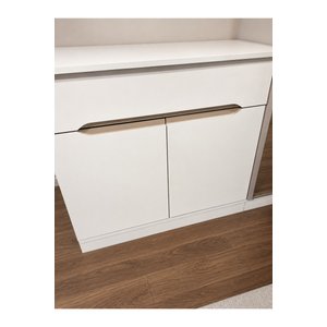 Stella Led Işıklı Kahve Köşesi - Cam Kapaklı - Mutfak Dolabı Camlı Çok Amaçlı Dolap