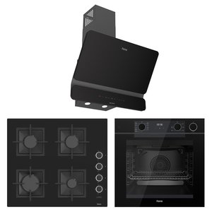 New Fryart & Steamart Sc Seriisi Ultra Sessiz Siyah Ankastre Set ( Qep64cs-sc205-d080-sa )