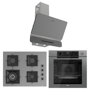 New Fryart & Steamart Sc Wok Seriisi Ultra Sessiz Gri Ankastre Set ( Qep64cpr-sc408-d082-sa )