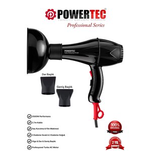 Tr-901 Profesyonel 2500w Saç Kurutma & Fön Makinesi Ve Difüzör Hacimlendirici Başlık | Si̇yah