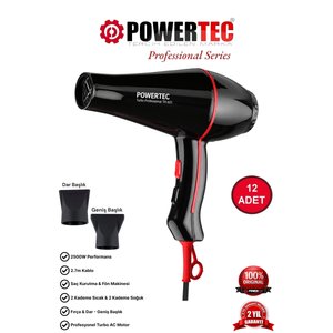 Tr-601 Profesyonel Fön Makinesi 12 Adet | Siyah