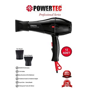 Tr-701 Profesyonel Fön Makinesi 12 Adet | Siyah