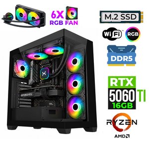Fade X350 Ryzen 7 9800x3d 32gb Ddr5 Ram 1tb M.2 Nvme Ssd 16gb Rtx5060ti Sıvı Soğutmalı Oyuncu Bilgisayarı