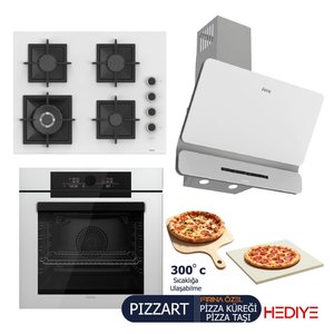 Pizzart-fryart-silentart Serisi Beyaz Set (sc406-wfa + Qep65cb +d081-sa ) - Döküm Izgara-65 Cm