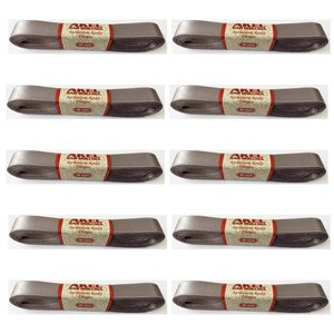 Dar Dokuma Gri Saten Kurdele - 1 Cm. X 10 Metre - 10 Adet