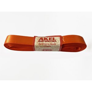 Dar Dokuma Turuncu Saten Kurdele - 1 Cm. X 10 Metre - 3 Adet