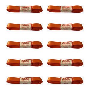 Dar Dokuma Turuncu Saten Kurdele - 1 Cm. X 10 Metre - 10 Adet