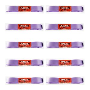 Dar Dokuma Lila Saten Kurdele - 1 Cm. X 10 Metre - 10 Adet