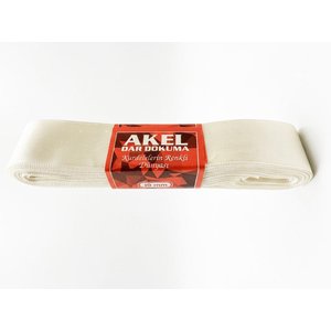 Dar Dokuma Beyaz Saten Kurdele - 1 Cm. X 10 Metre - 3 Adet