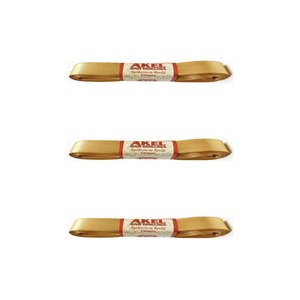 Dar Dokuma Altın Gold Saten Kurdele - 1 Cm. X 10 Metre - 3 Adet