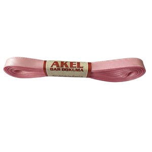 Akel Dar Dokuma Toz Pembe Saten Kurdele - 1 Cm. X 10 Metre - 3 Adet