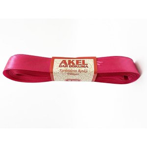 Dar Dokuma Fuşya Saten Kurdele - 1 Cm. X 10 Metre - 5 Adet