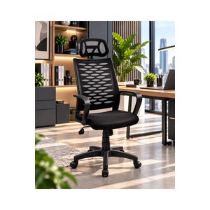 Milano Ergonomik Fileli Ofis Koltuğu, Bel Destekli, Kollu, Döner Tekerlekli Bilgisayar Ve Çalışma Sa
