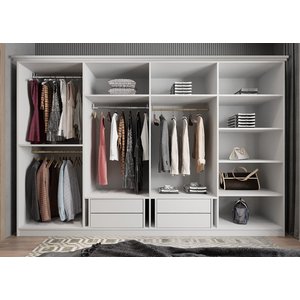 Membran Life 8 Kapaklı Gardırop - Beyaz - G.s.m.l_1_320 320 cm