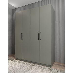 Eko 4 Kapaklı Gardırop - Füme - G.d.e_5_140 160 cm