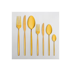 5900 Infinity Titanyum Gold 12 Kişilik 84 Parça Çatal Kaşık Bıçak Takımı