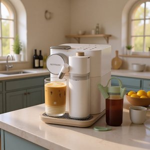 F541 Kahve Köşesi Seti, Süt Çözümlü Espresso Kahve Makinesi Beyaz