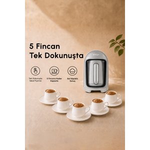 Kumda Türk Kahve Makinesi Bej 5 Fincan Kapasiteli 735 W