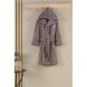 Bambu Nakışlı Çocuk Bornozu M.craft - Kahve - 3-4 Yaş Kahve