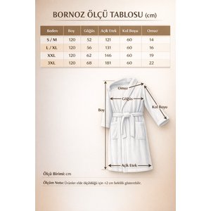 Biyeli Kapüşonlu Bambu Bornoz - Krem - 3xl 3XL