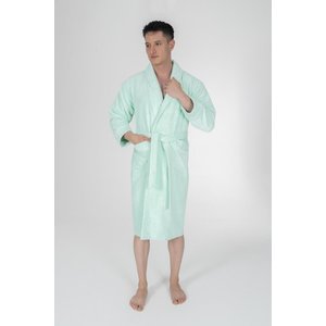 Biyeli Şal Yaka Bambu Bornoz - Mint - S/m S/M