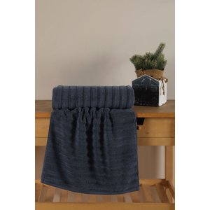 Wave Serisi Premium Micro Cotton Banyo Havlusu 80x150 Cm - Koyu Mavi Koyu Mavi