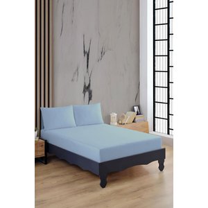 Ranforce %100 Pamuk Lastikli Çarşaf Takımı 100x200 Cm - Mavi Mavi