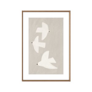 Dekoratif Duvar Tablosu Seti Ahşap Çerçeveli Estetik Yatak Odası Antre Panosu - 3'lü Kombin 35x50 cm