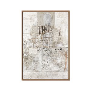 Dekoratif Duvar Tablosu Wabi-sabi Naturel Seri Masif Ahşap Çerçeveli Ev Aksesuarı - 2'li Kombin 35x50 cm