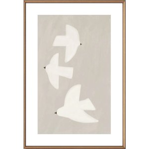Duvar Tablosu Dekoratif Ahşap Çerçeveli Wabi-sabi Stil Soyut Vazo Figürlü - Modern Salon Tablosu 2'li Kombin Set 50x35 cm