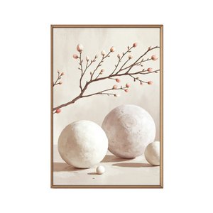 Duvar Tablosu Dekoratif Ahşap Çerçeveli Wabi-sabi Stil Soyut Mimari Geometrik - Modern Salon Tablosu 2'li Kombin Set 50x70 cm