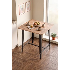 Mars Yemek Masası 70x70cm Çam Mutfak Masası, Balkon Masası