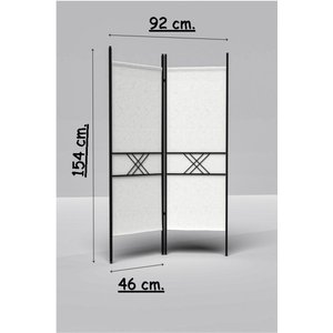 Beyaz 2 Kanat Paravan 1442b
