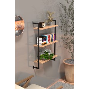Duvara Monte 3 Katlı Raf , Duvar Rafı - Kitaplık 2601