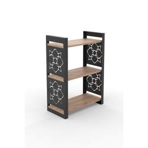 85 Cm 3 Katli Endüstri̇yel Ki̇taplik, Konsol, Çi̇çekli̇k, Çok Amaçli Raf 2810