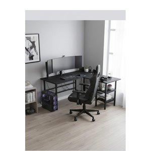 Si̇yah Köşe Oyuncu Çalişma Masasi. Gami̇ng Masa 8001