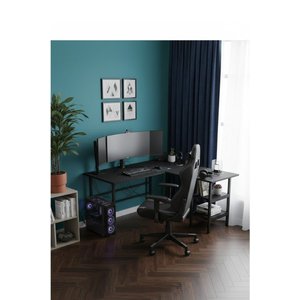 Si̇yah Köşe Oyuncu Çalişma Masasi. Gami̇ng Masa 8001