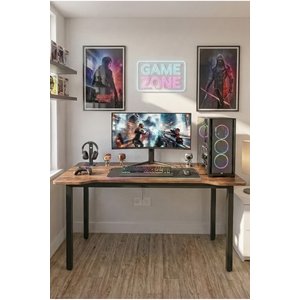140 Çam Oyun Çalışma Masası Gaming Masa Ofis Masası
