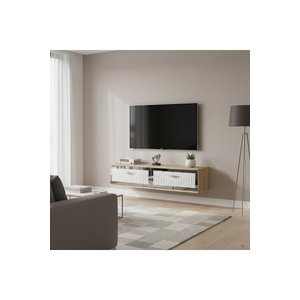Tda1206dbs Tuna120 Duvara Montaj Tv Stand Safi̇rmeşe-beyaz-si̇lver 120cm Safirmeşe -Beyaz- Silver