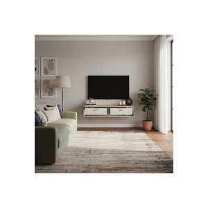 Tda1206dbs Tuna120 Duvara Montaj Tv Stand Safi̇rmeşe-beyaz-si̇lver 120cm Safirmeşe -Beyaz- Silver