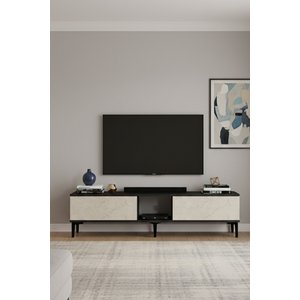 Tsa1599at Aplos Tv Stand, Tv Sehpasi Antrasi̇t-traverten 150cm Antrasit-Traverten