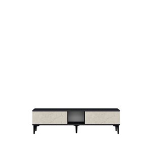 Tsa1599at Aplos Tv Stand, Tv Sehpasi Antrasi̇t-traverten 150cm Antrasit-Traverten