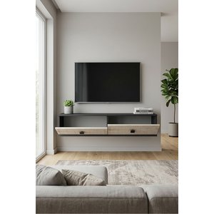 Tda1205at Yuka Duvara Montaj Tv Stand Antrasi̇t-traverten 120cm Antrasit-Traverten