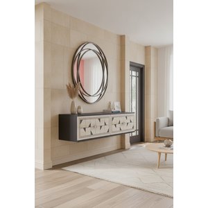 Tda1207ats Mokazh Duvara Montaj Tv Stand, Tv Rafi Antrasi̇t - Traverten - Silver 120 Cm Antrasit-Traverten-Silver